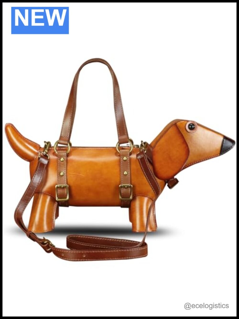 Genuine Leather Dog Shape Satchel Handbag Women Crossbody Shoulder Bag